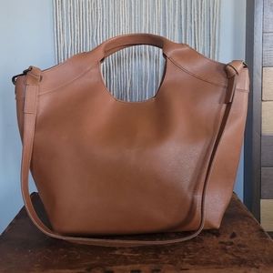 Leather Madewell tote bag